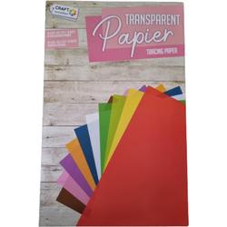 Craft sensations | Transparant papier | Tracing paper | 18,5 x 29,7 cm | 10 vellen | 10 kleuren | Knutselen | Tekenen | Schetsen